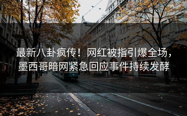 最新八卦疯传！网红被指引爆全场，墨西哥暗网紧急回应事件持续发酵